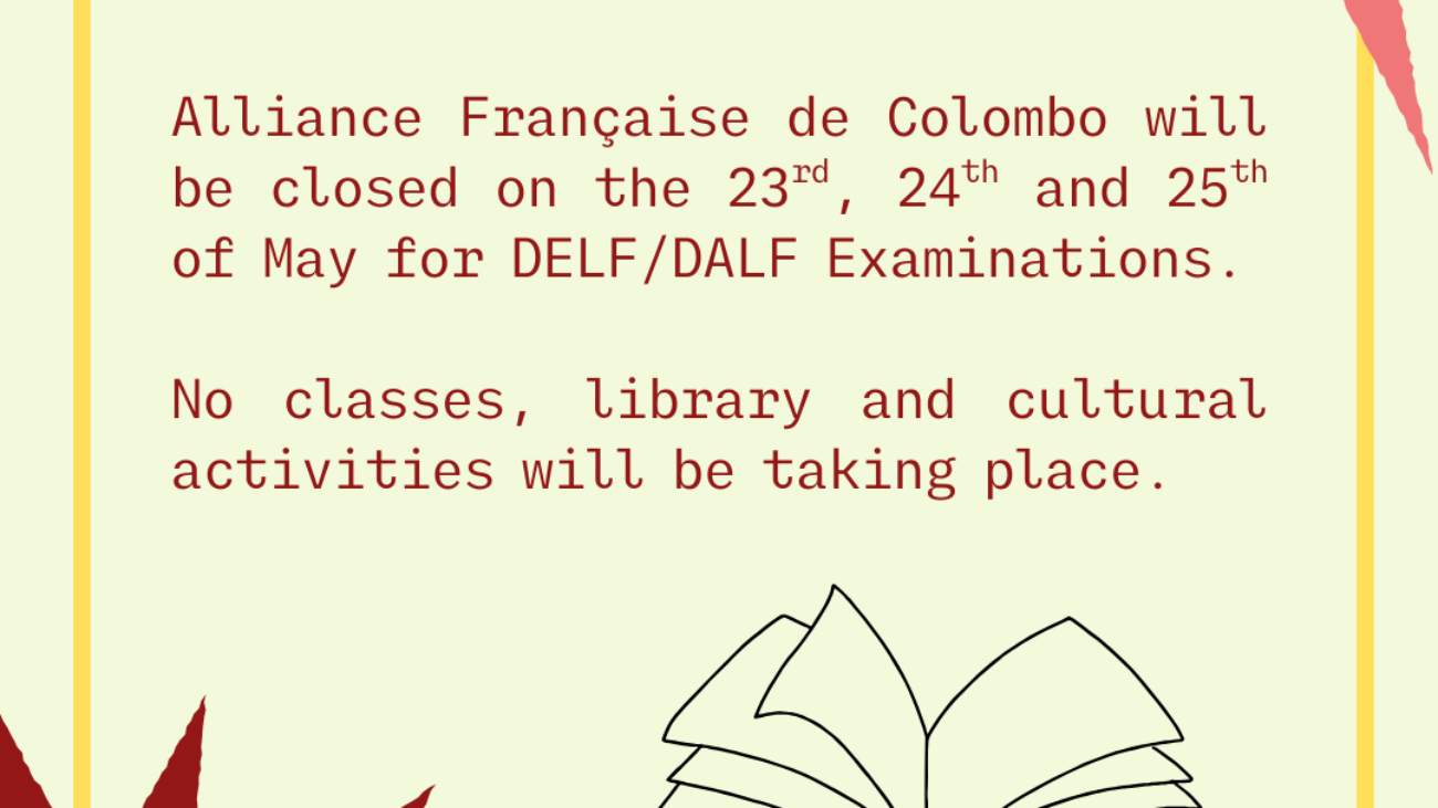 Alliance française will be closed - DELF