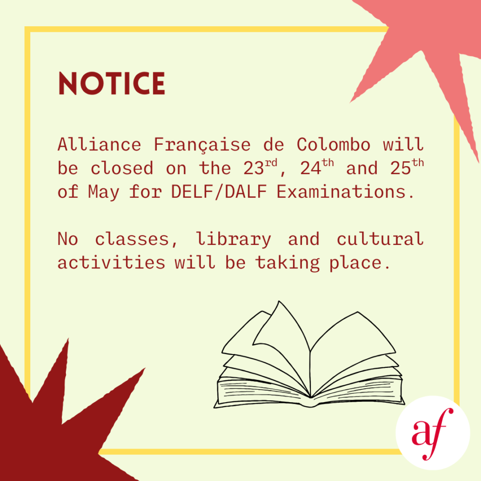 Alliance française will be closed - DELF