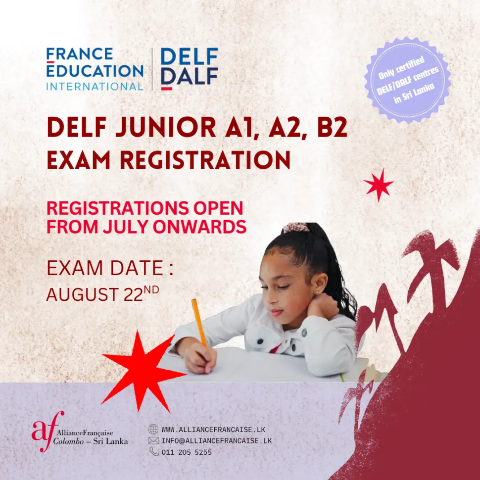 DELF Junior A1, A2 & B2 Exam Registrations