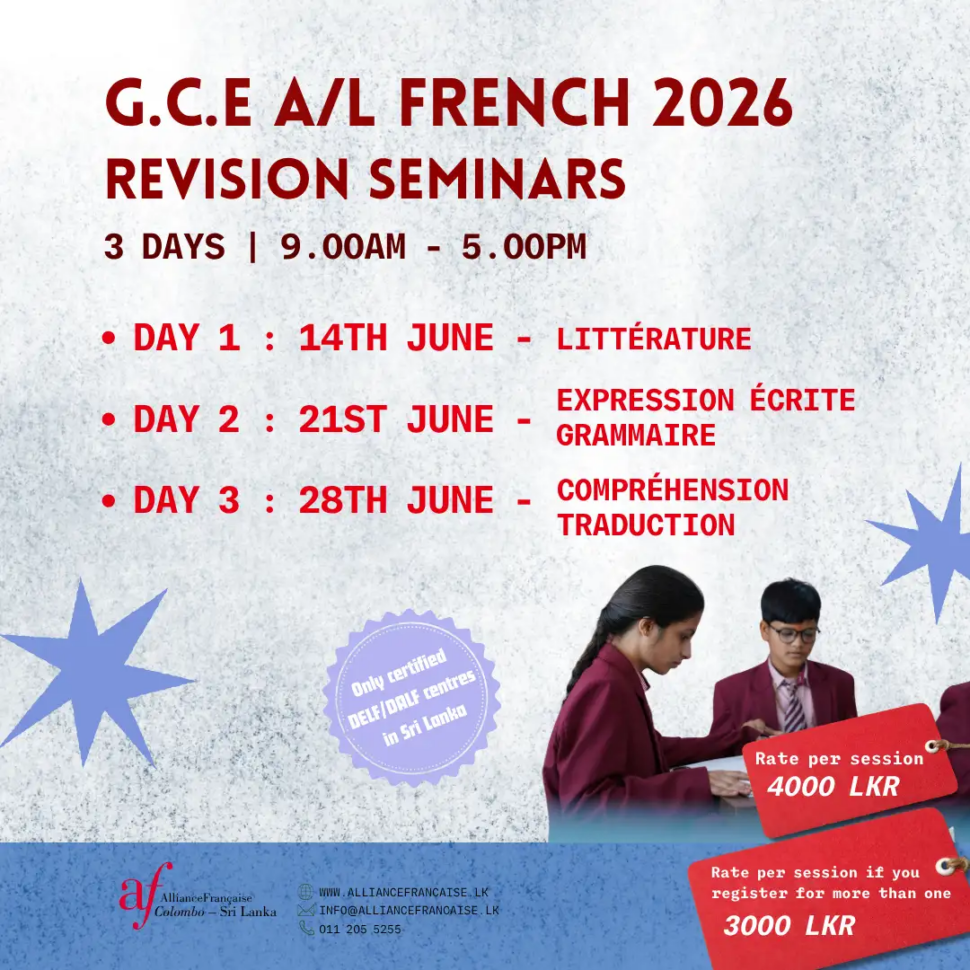 G.C.E. AL French 2026 Revision Seminars