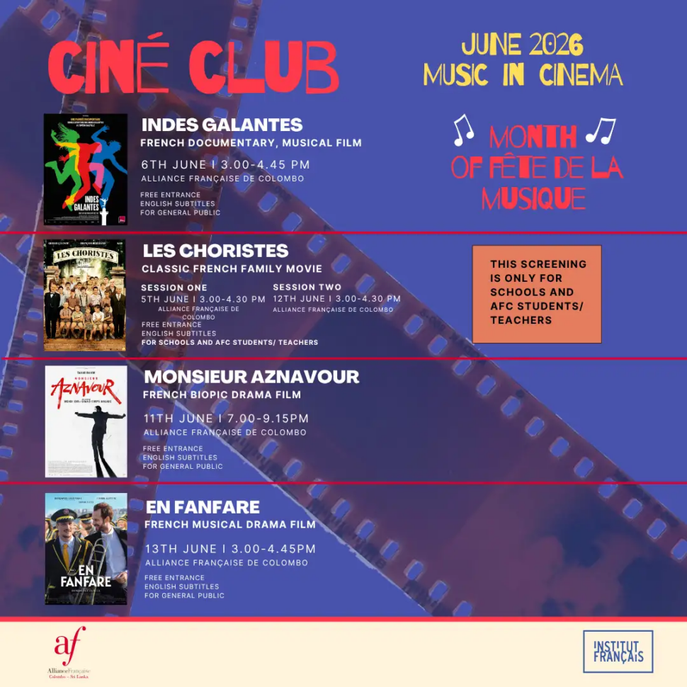 Music in Cinema CINÉ-CLUB June 2026 Month of Fête de la Musique 2026